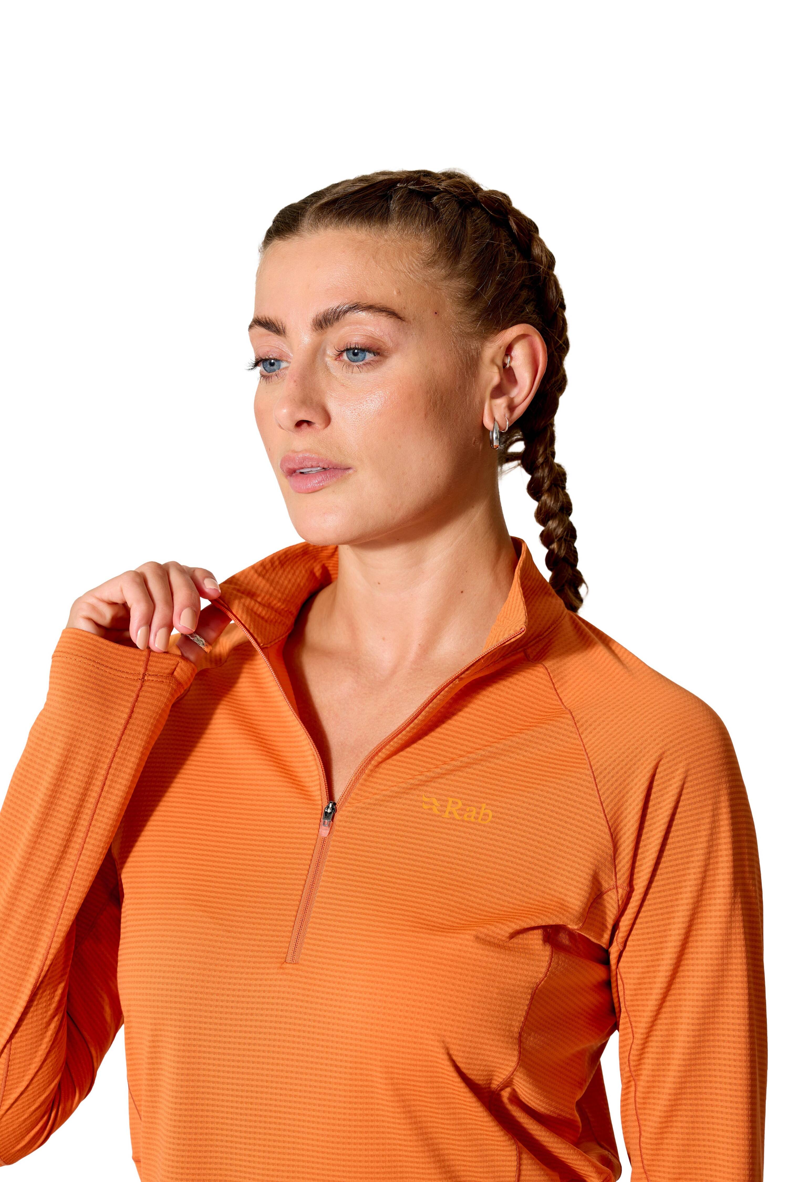 Rab Women's Sonic Long Sleeve Baselayer Zip Top Dark Melba -  3