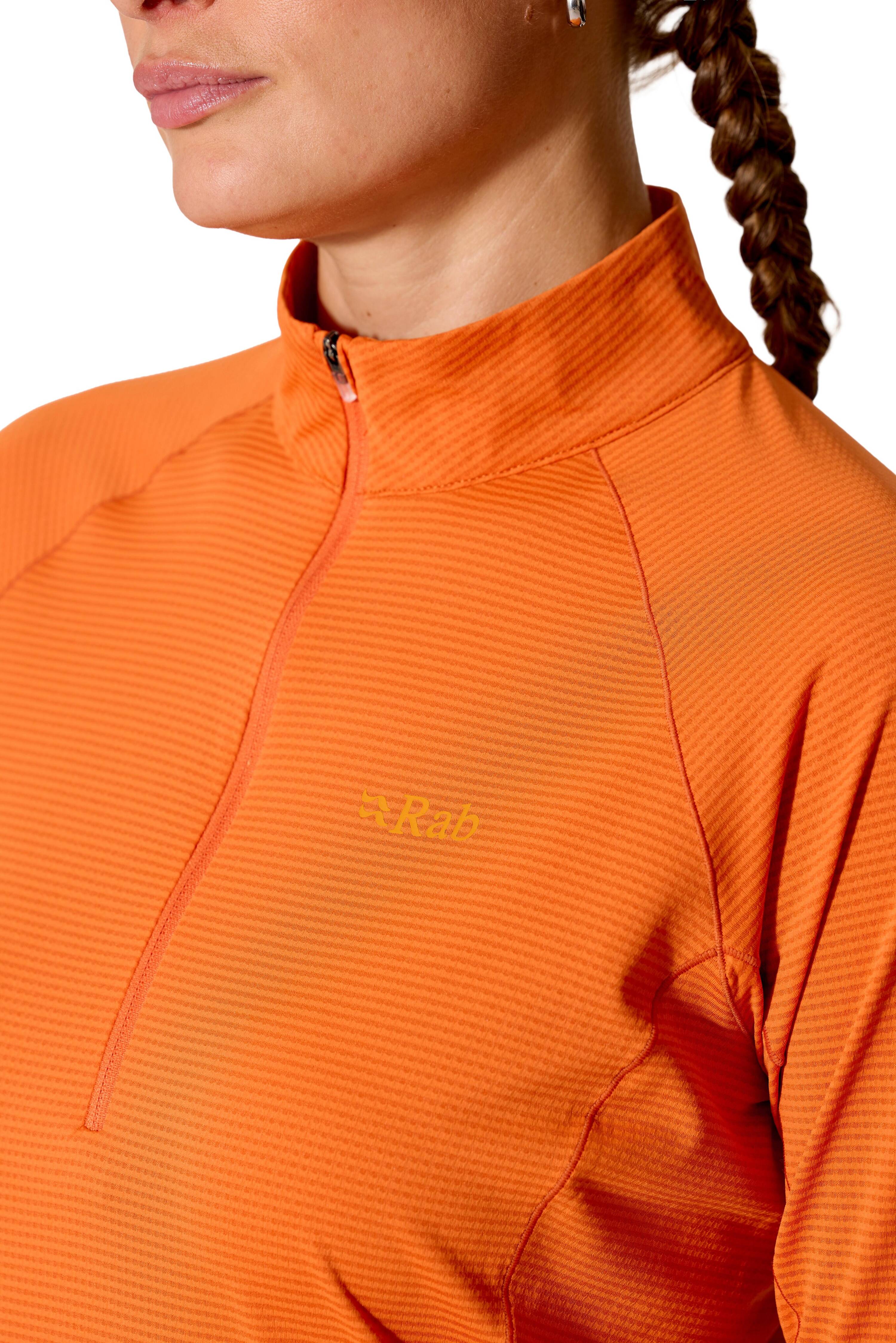 Rab Women's Sonic Long Sleeve Baselayer Zip Top Dark Melba -  5