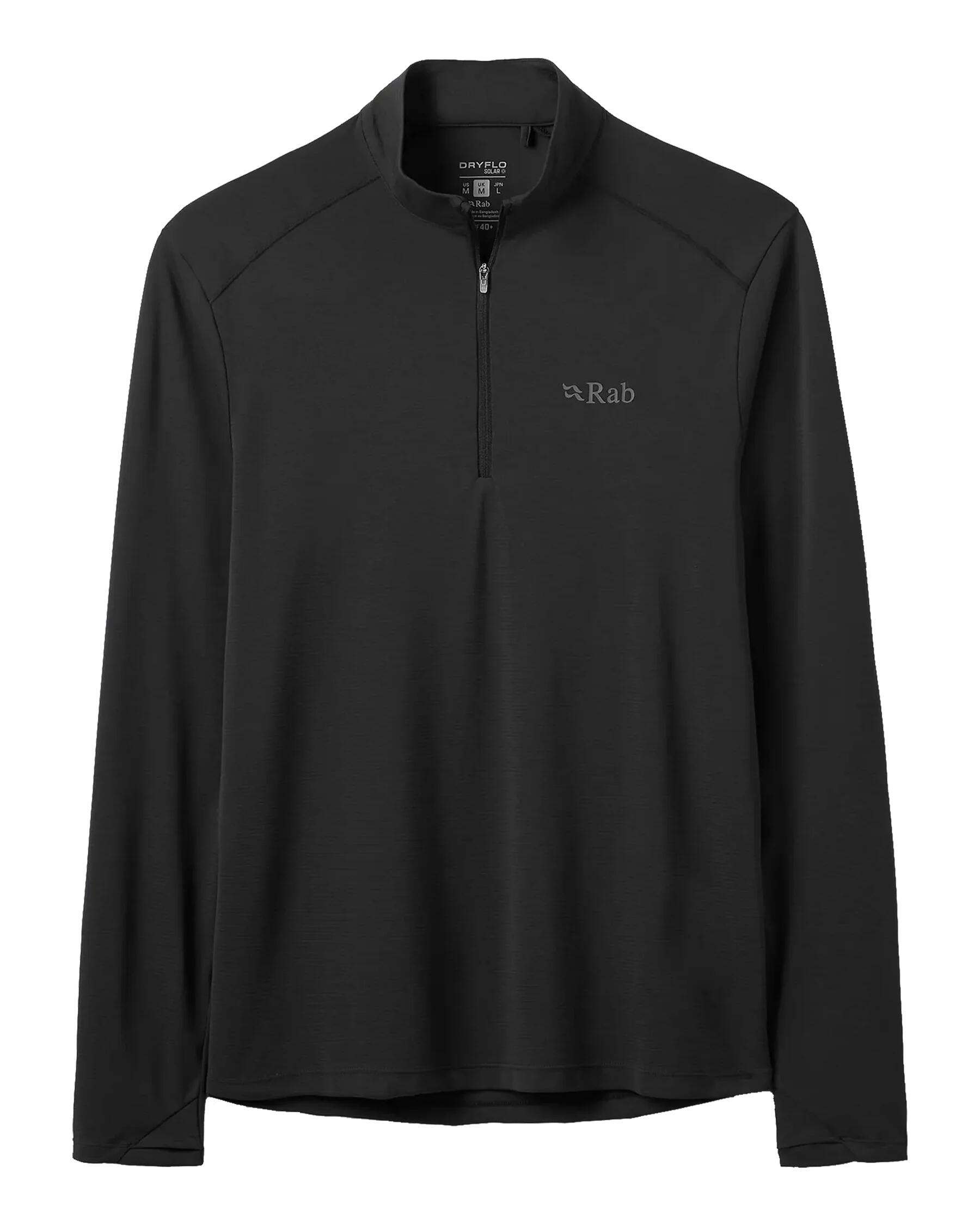 Rab Men's Force Long Sleeve Baselayer Zip Top Black-image-9