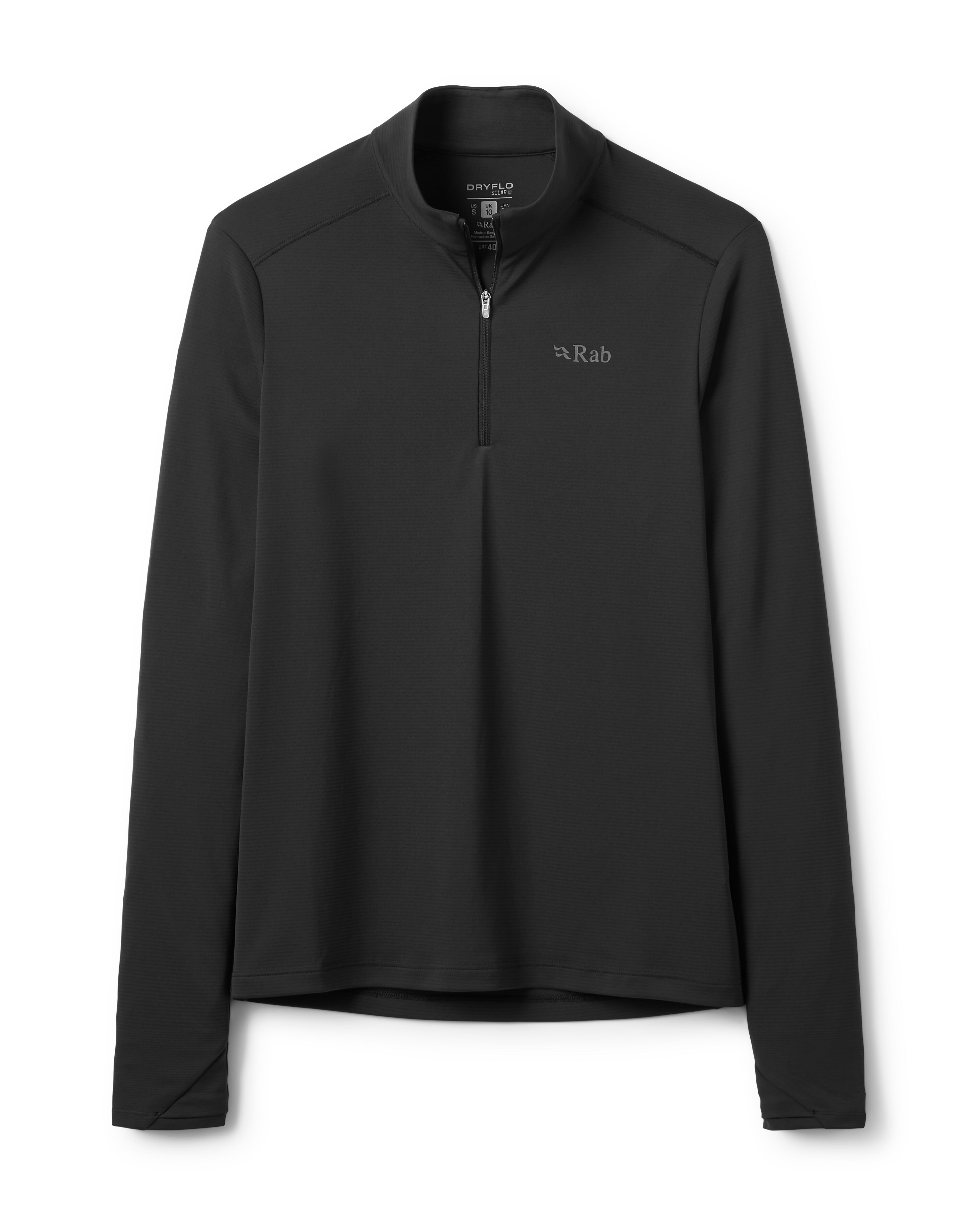 Rab Women's Force Long Sleeve Baselayer Zip Top Black-picture-10