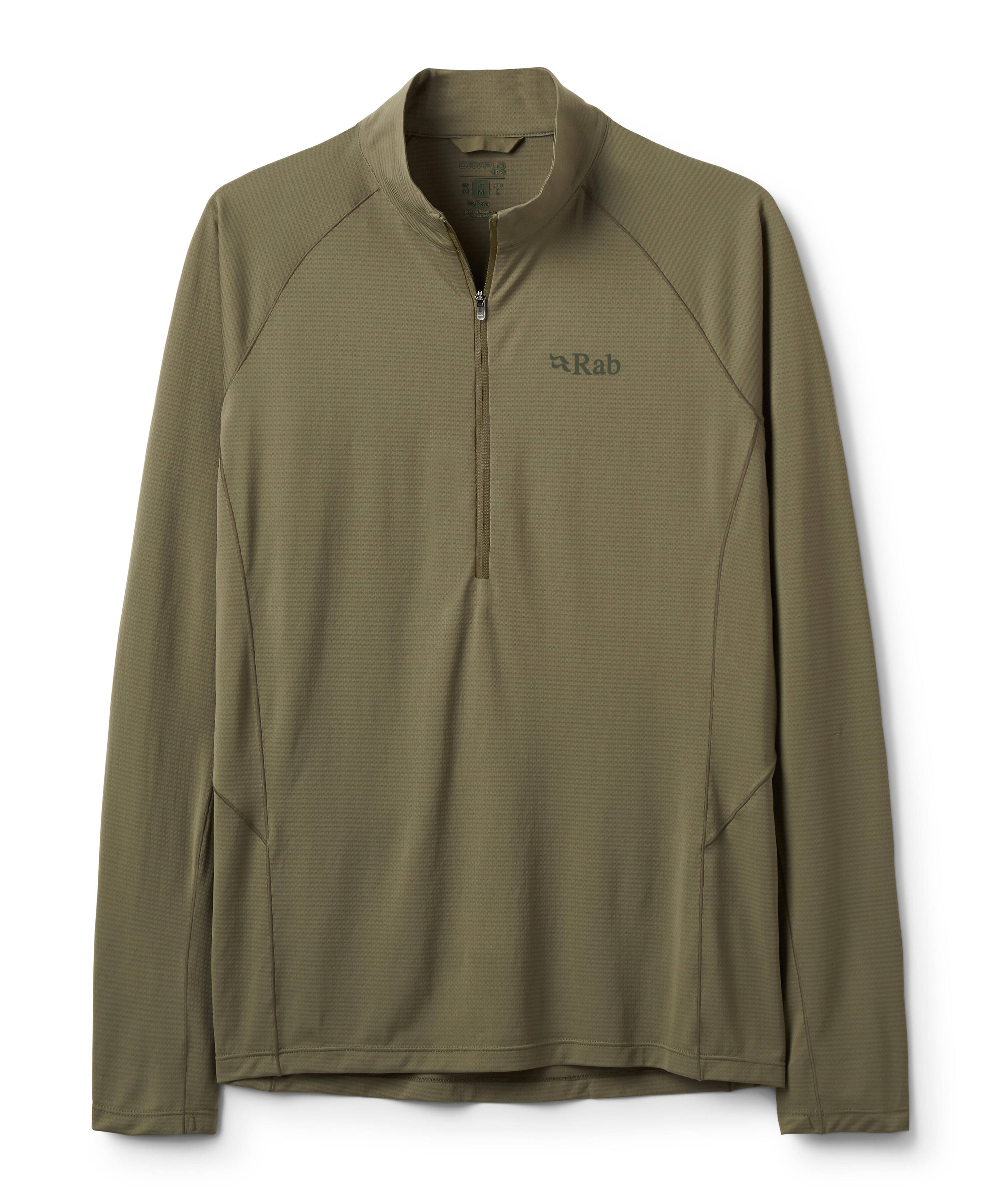 Rab Men's Sonic Long Sleeve Baselayer Zip Top Light Khaki -  1