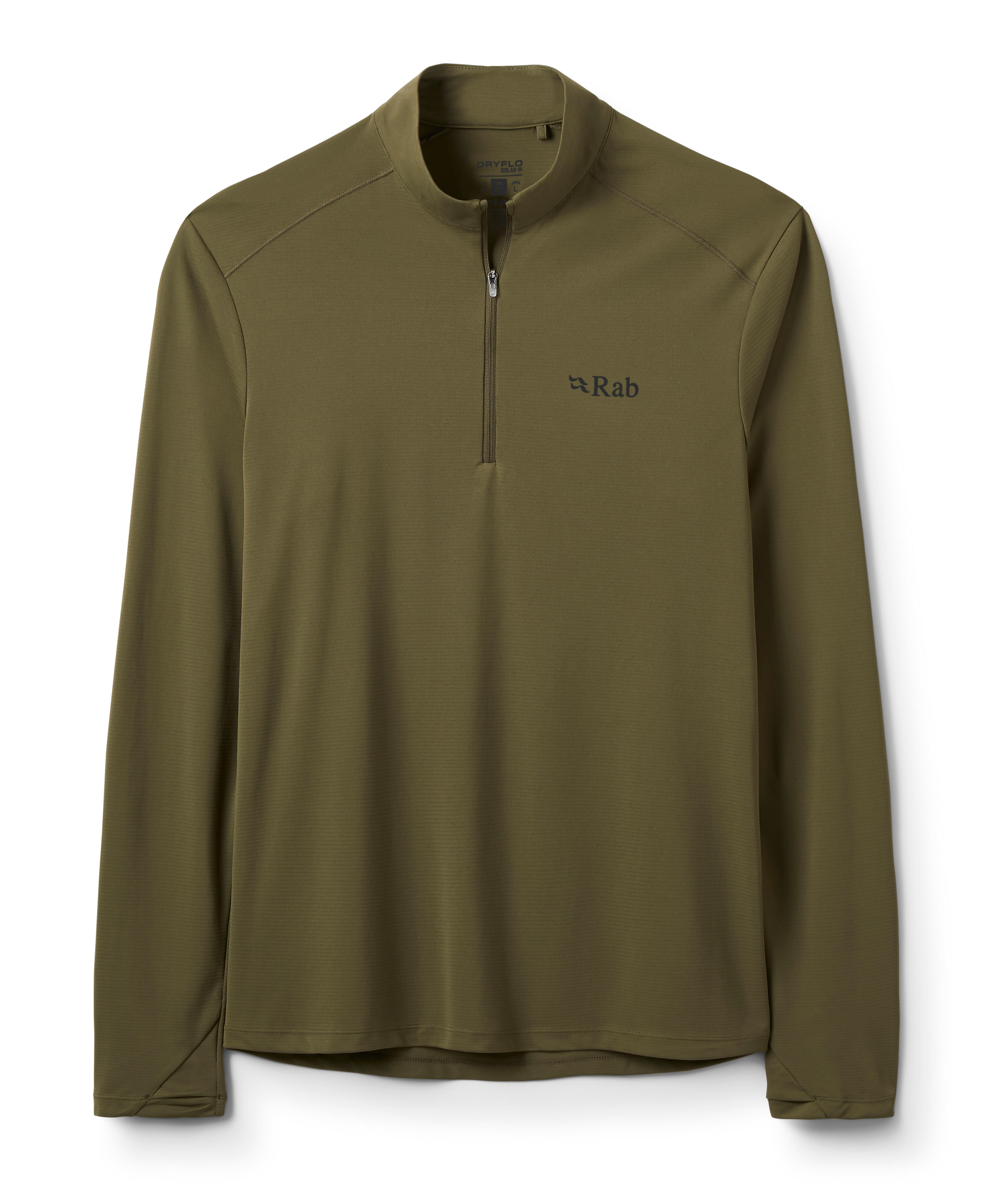Rab Men's Force Long Sleeve Baselayer Zip Top Olive-image-4