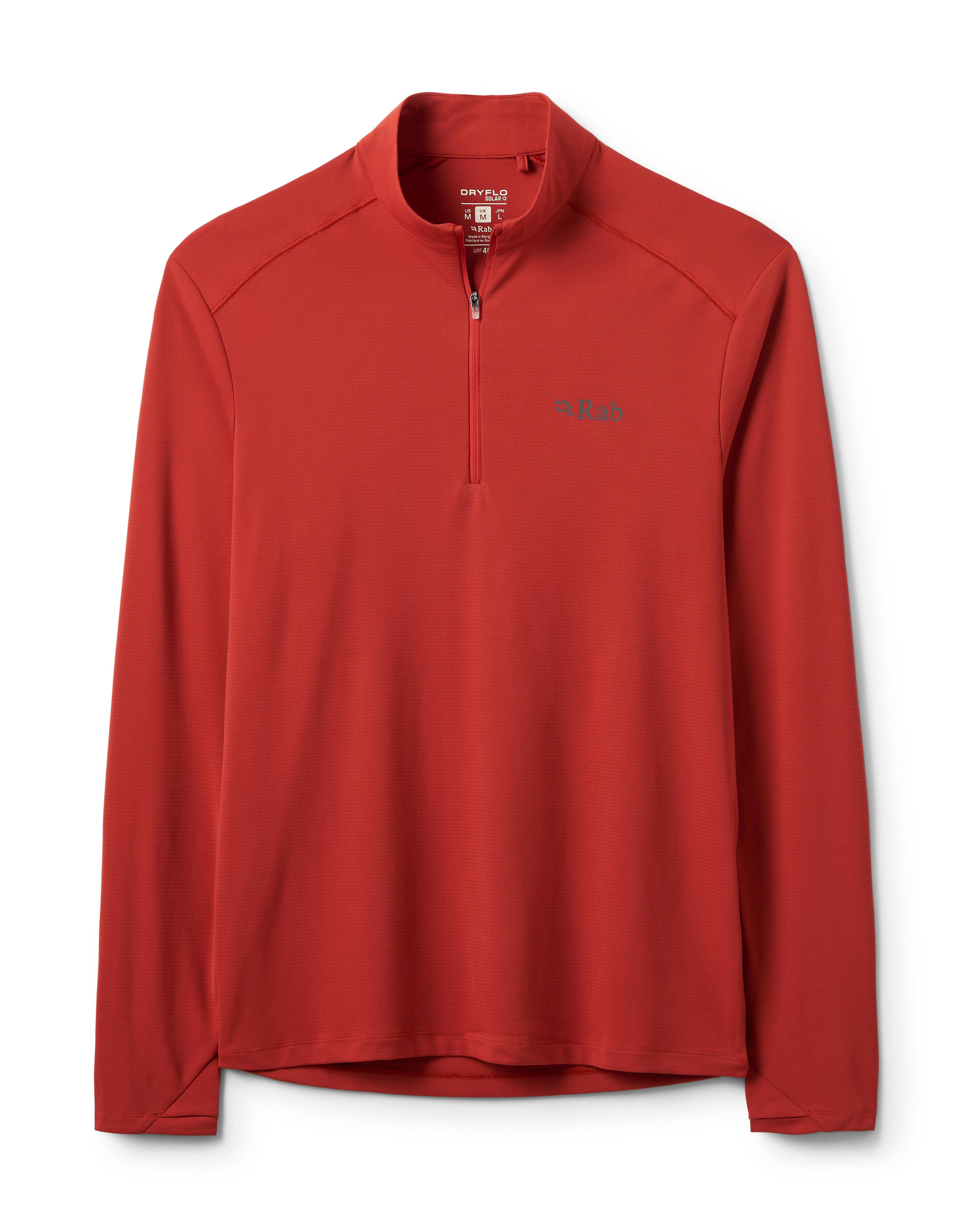Rab Men's Force Long Sleeve Baselayer Zip Top Tuscan Red -  1