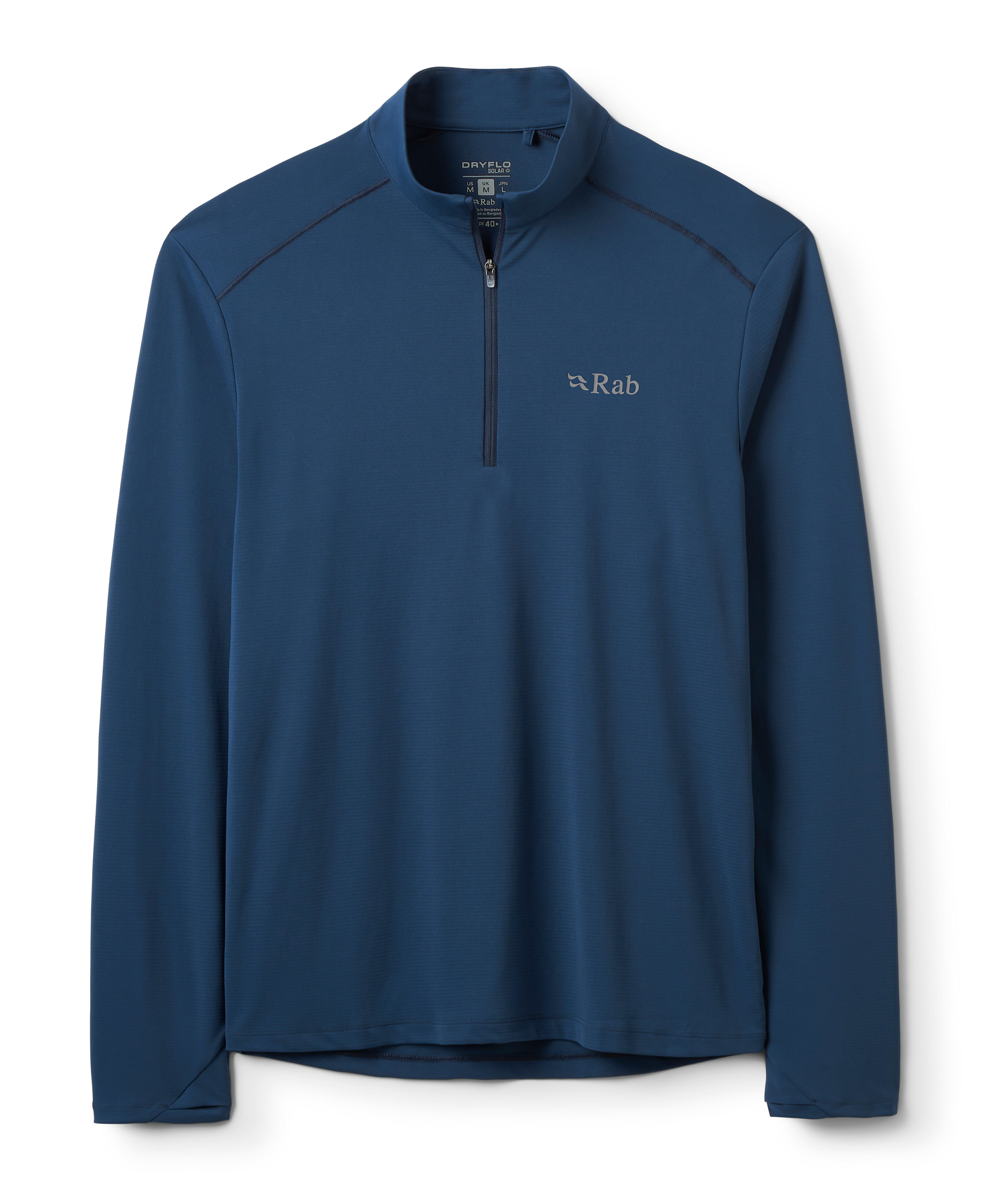 Rab Men's Force Long Sleeve Baselayer Zip Top Tempest Blue-image-30