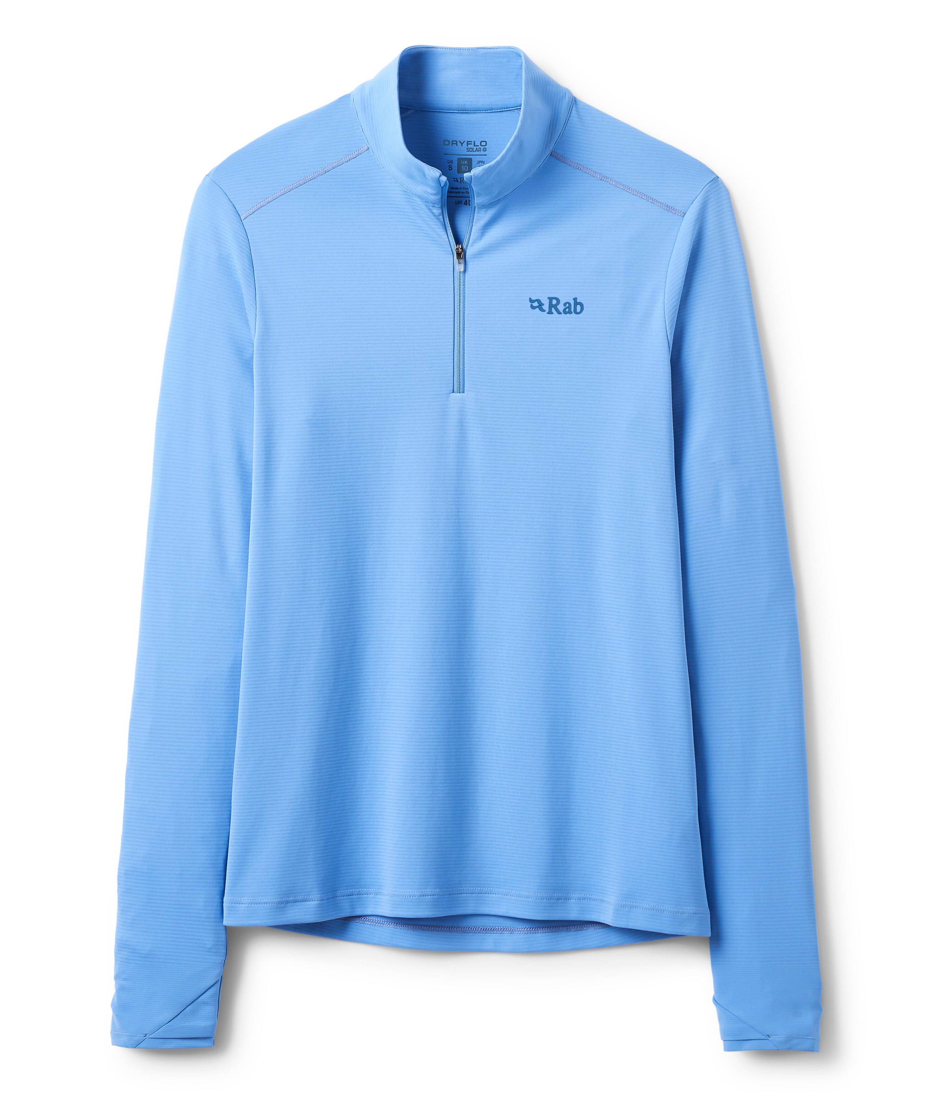 Rab Women's Force Long Sleeve Baselayer Zip Top Bluebird -  1