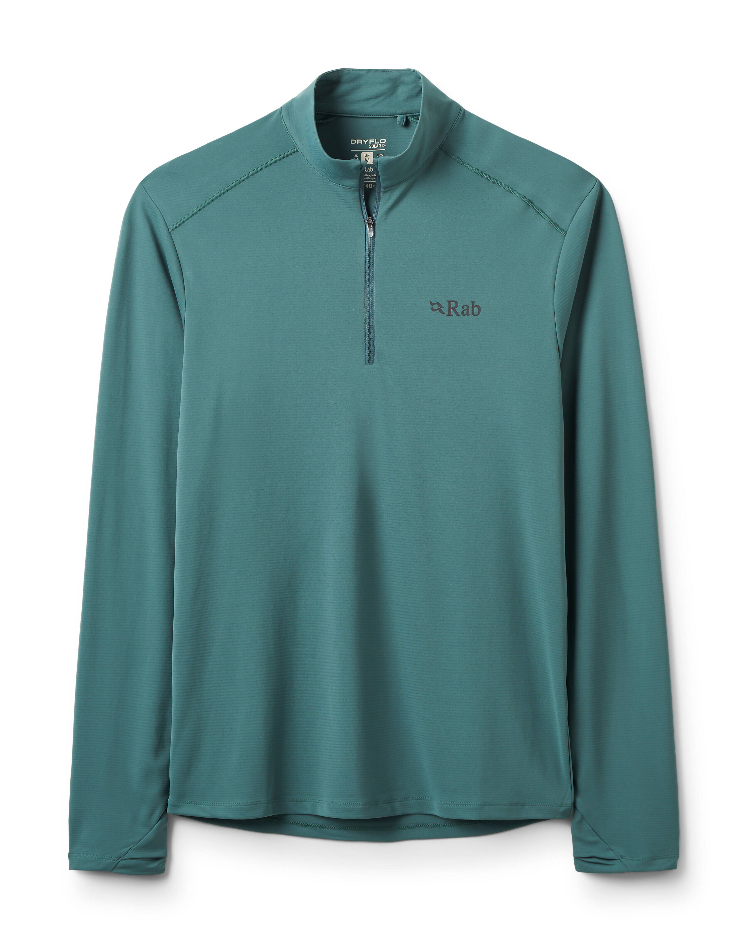 Rab Men's Force Long Sleeve Baselayer Zip Top Sage -  1