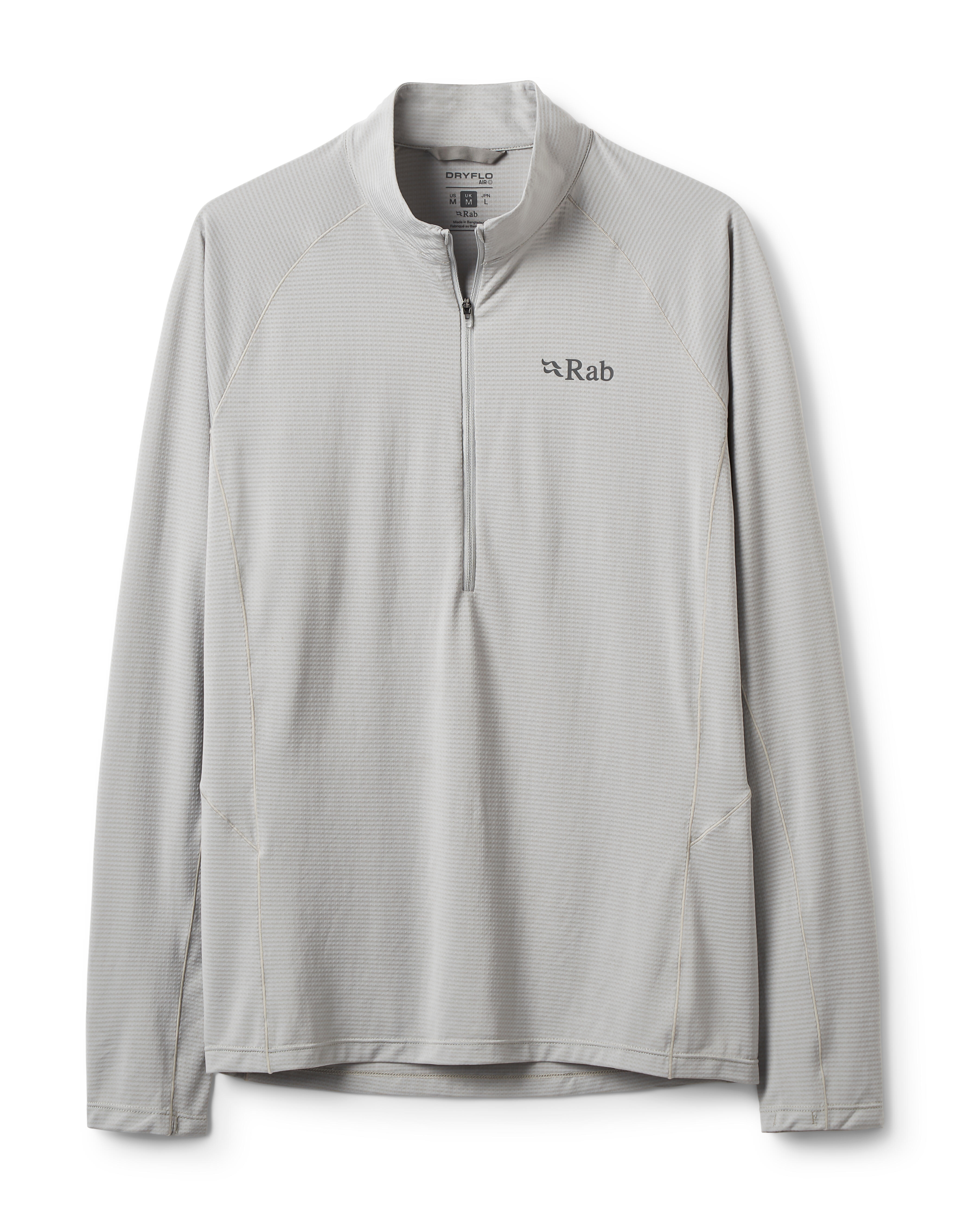 Rab Men's Sonic Long Sleeve Baselayer Zip Top Light Zinc-image-31