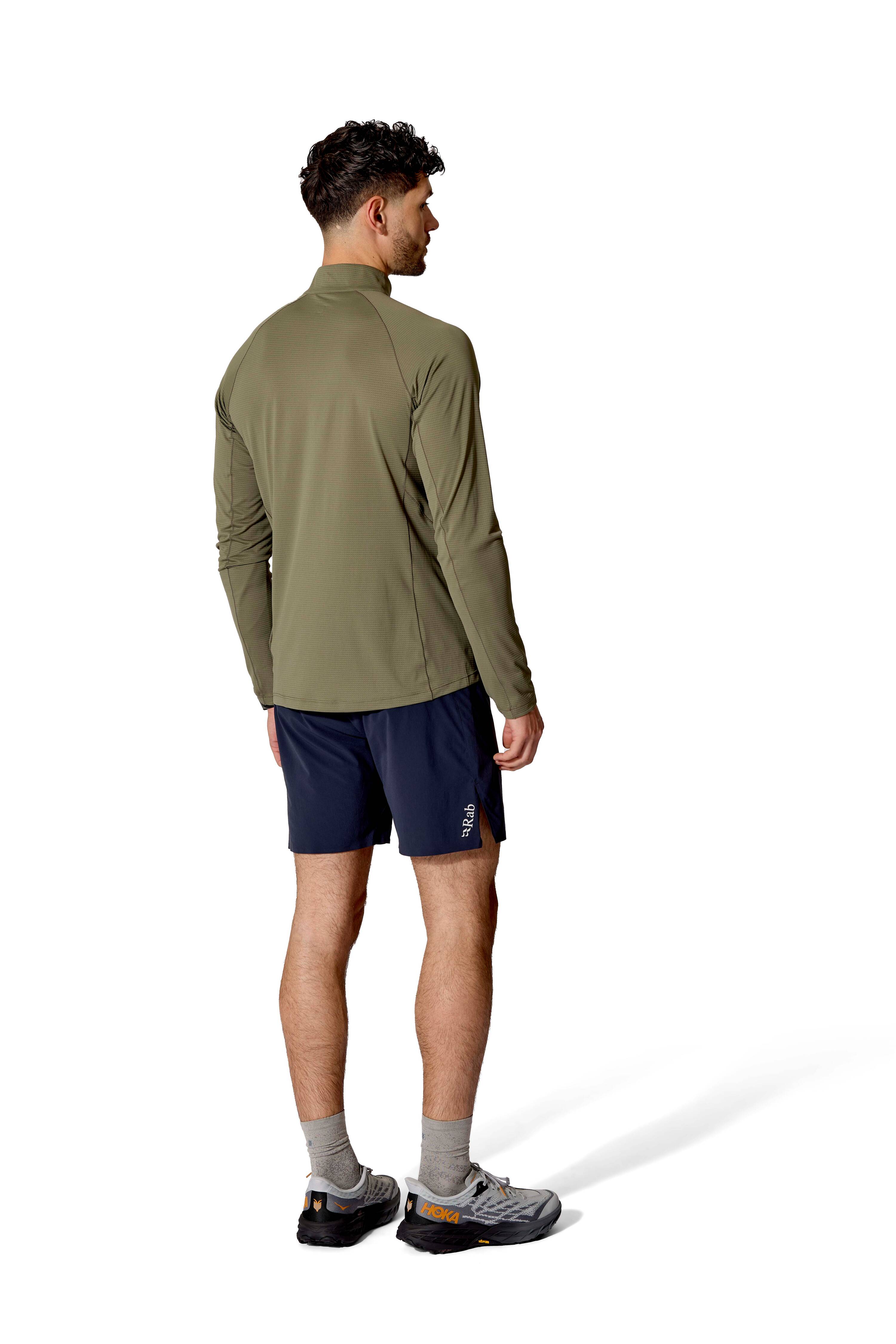 Rab Men's Sonic Long Sleeve Baselayer Zip Top Light Khaki -  4