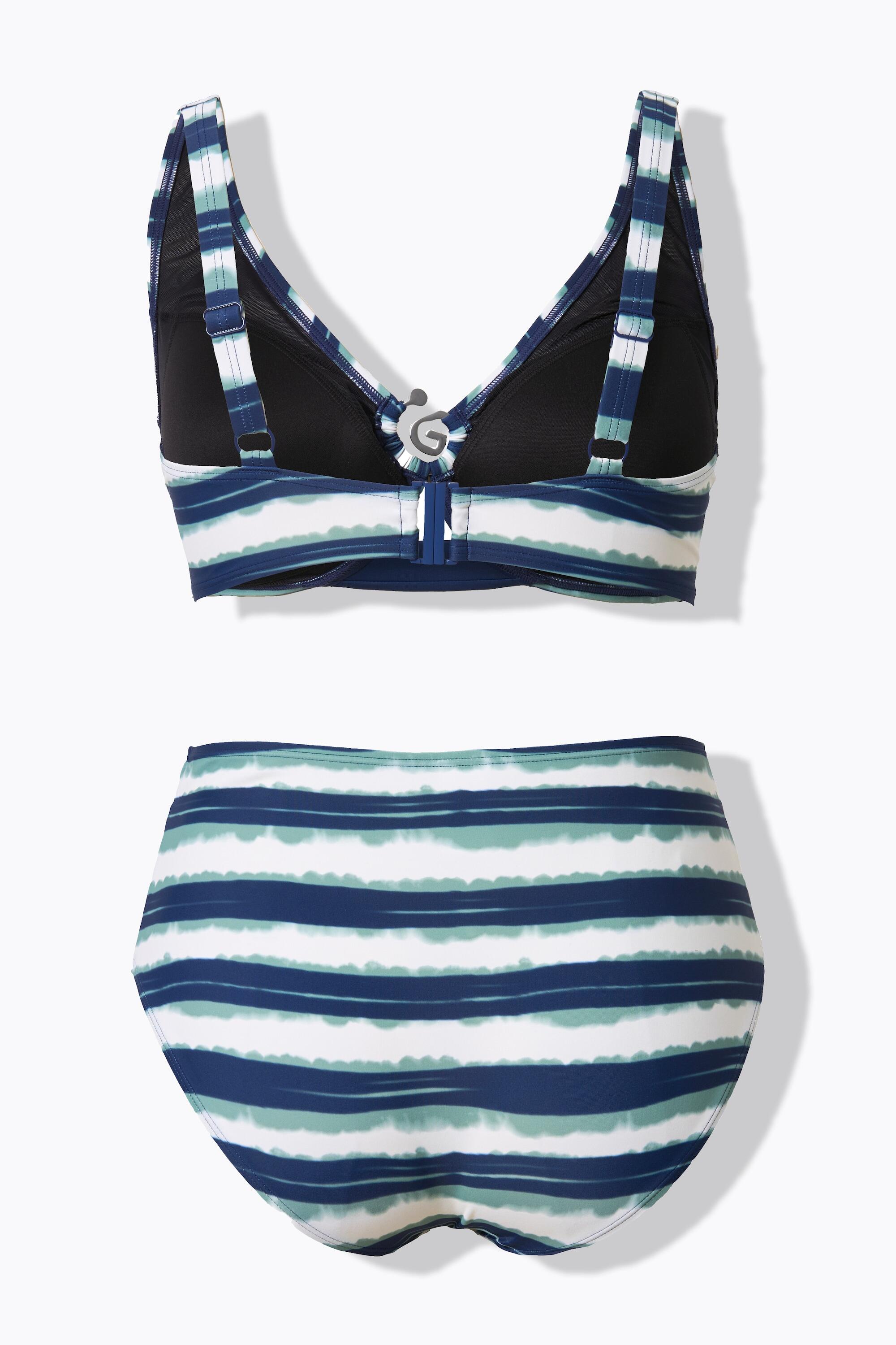 Femme Bikini avec bonnets souples motif rayé 7/7