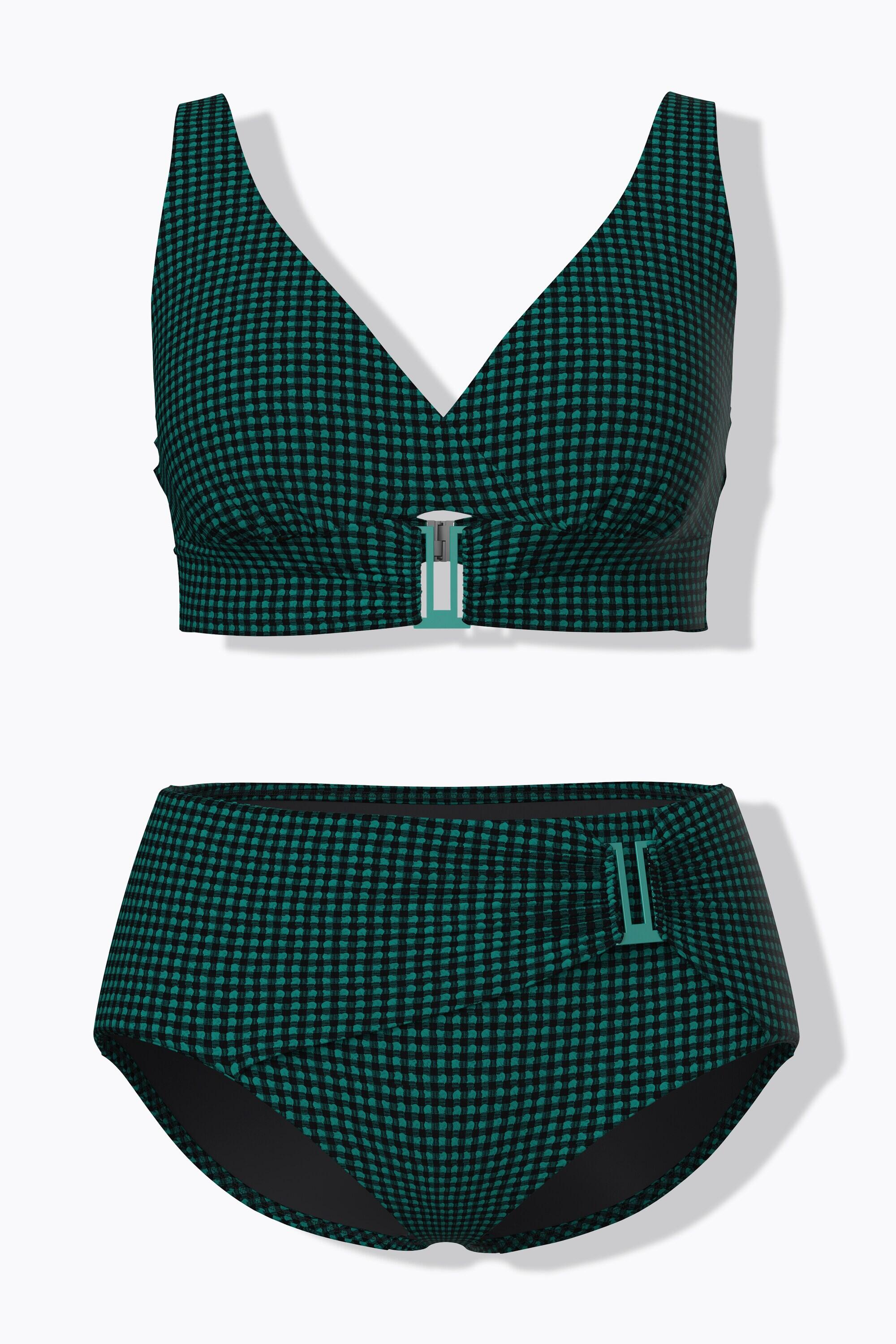 Damskie Bikini krata miękkie miseczki ozdobna klamra 4/7