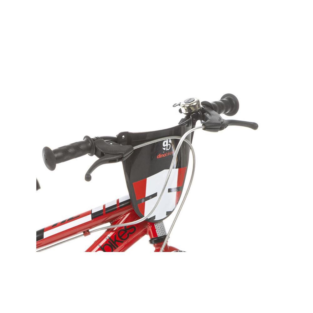 Bicicleta infantil Dino Bikes 412US-06 vermelha de 30 cm com rodas de apoio 4/6