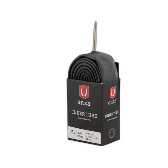 Camera d'aria made in Europe Onza SA3 0.9 mm valve FV4 27.5x2.10 - 2.60
