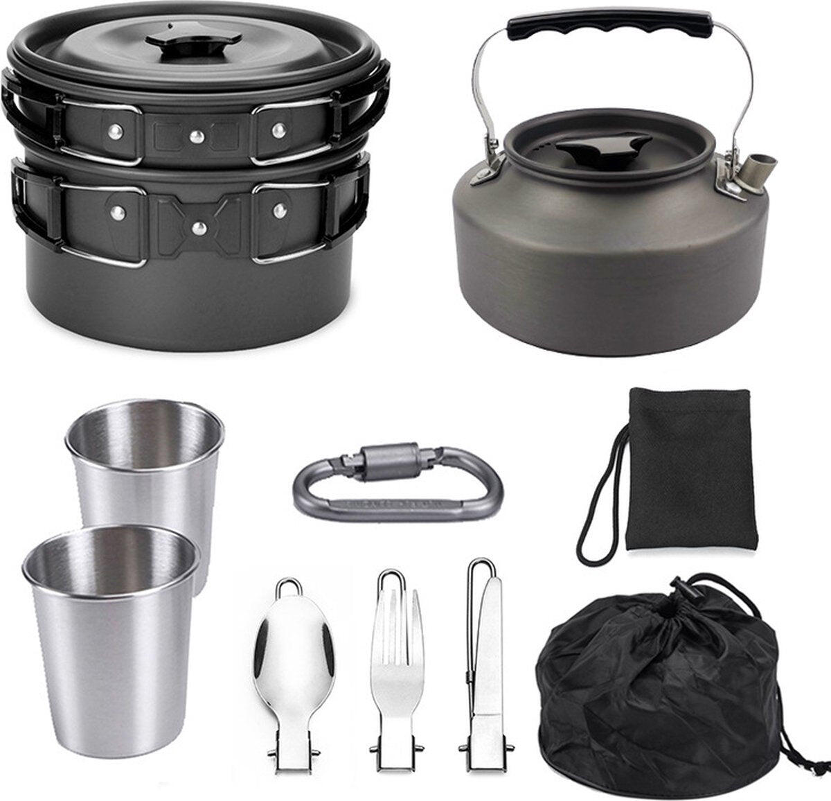 Cookware Pan Set Cookware for Camping - 9-piece