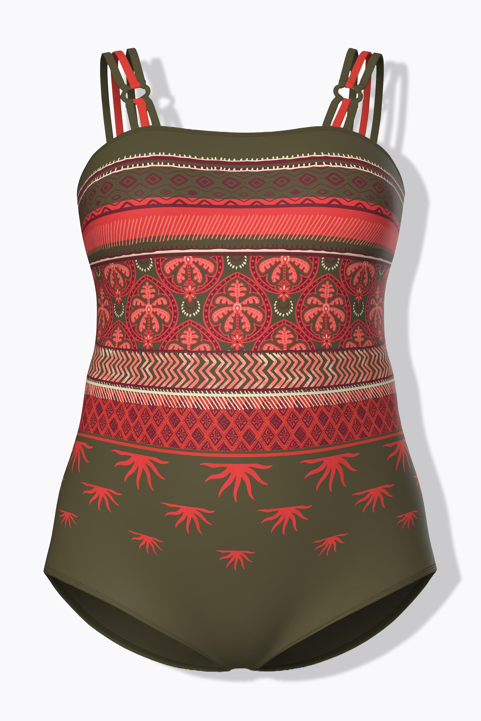 Femme Maillot de bain à bonnets souples motif bohème et matière recyclée 6/7