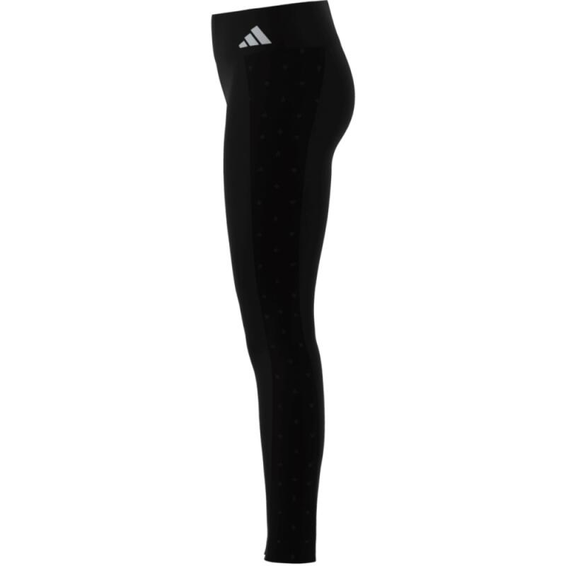 Legging Adidas JG Glam fille noir KB7015, polyester recyclé 3/4