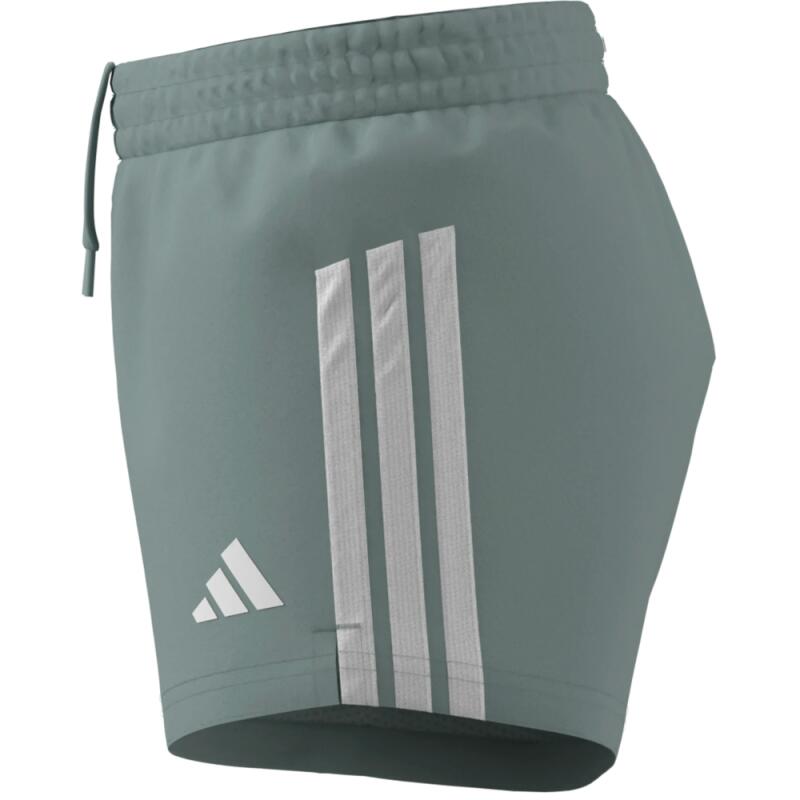 Adidas JG TR-ES 3S korte broek grijs-wit meisjes, mid waist 4/5