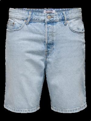 Edge korte broek heren short light blue denim