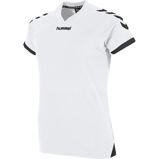 Hummel Fyn Maillot Manches Courtes Femmes - Blanc / Noir