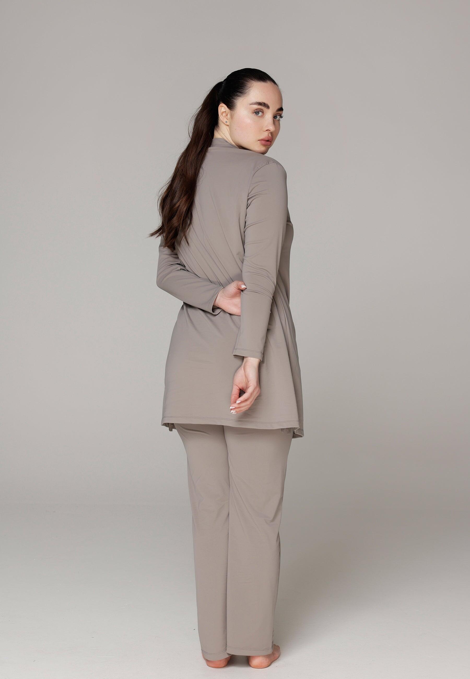Dames Zwemkleding Ruimvallend Bedekt Zwempak met Broek 3/6