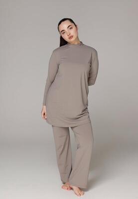 Dames zwemkleding ruimvallend bedekt zwempak met broek