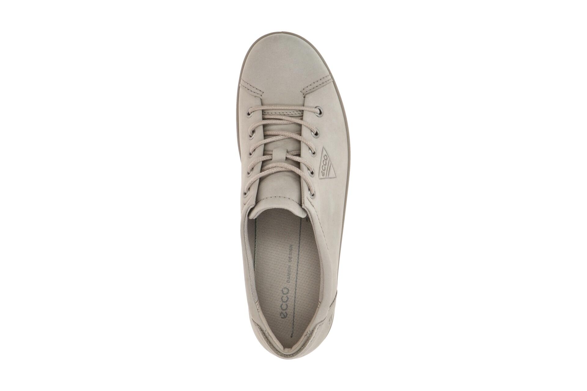 Ecco Soft 2 Schuhe grau Nubuck Schnürer 206503 6/7