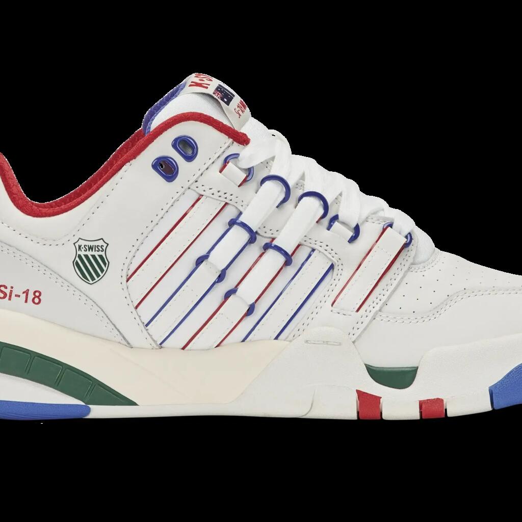 K-SWISS SI-18 INTERNATIONALC men’s sneakers, white with red and blue accents