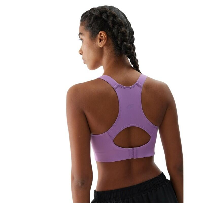 Sujetador deportivo 4F Sport Bra F114 mujer violeta fluo magenta. 2/3