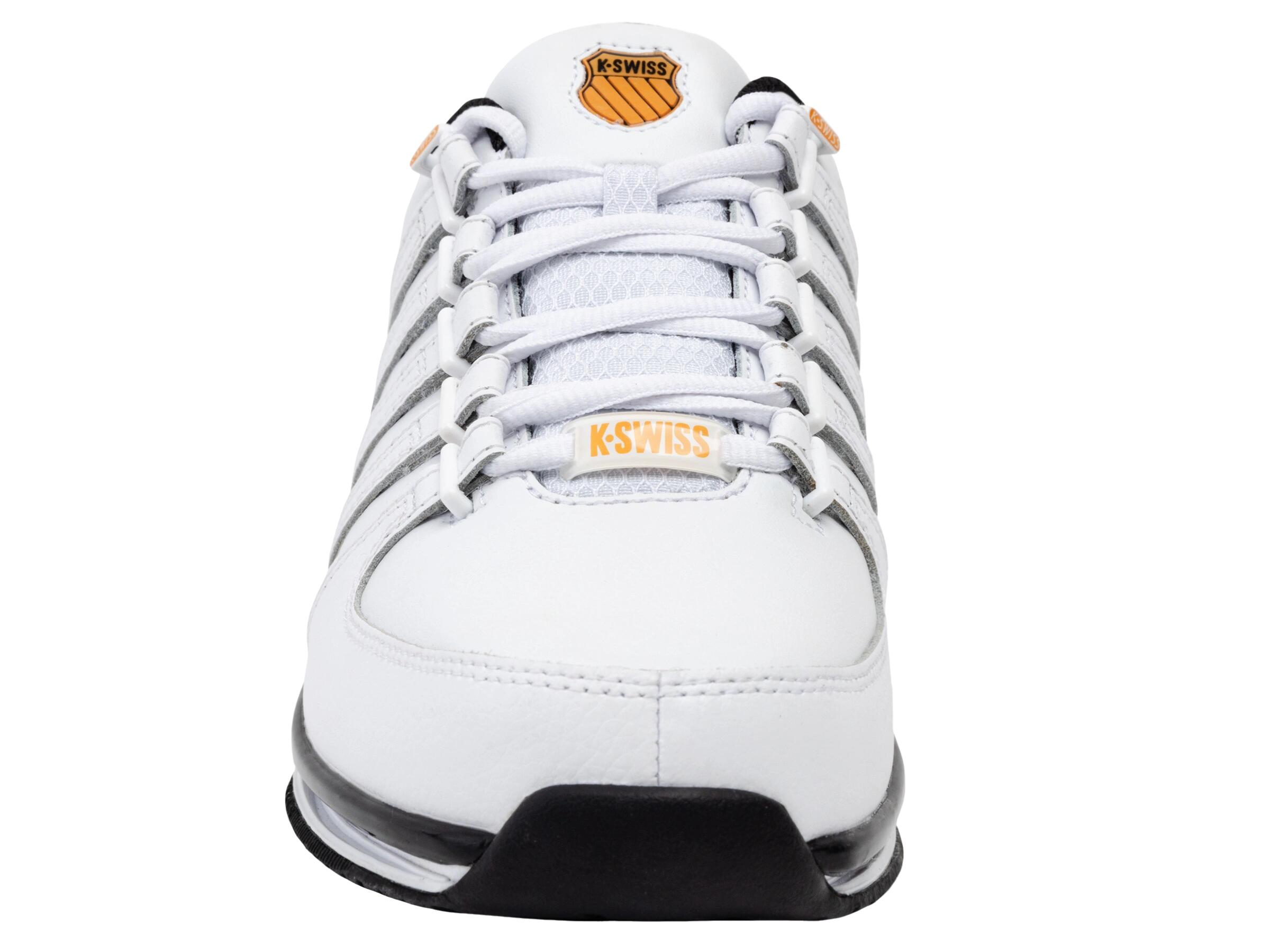 Zapatillas K-SWISS Rinzler Court hombre, blancas con acento naranja 3/5