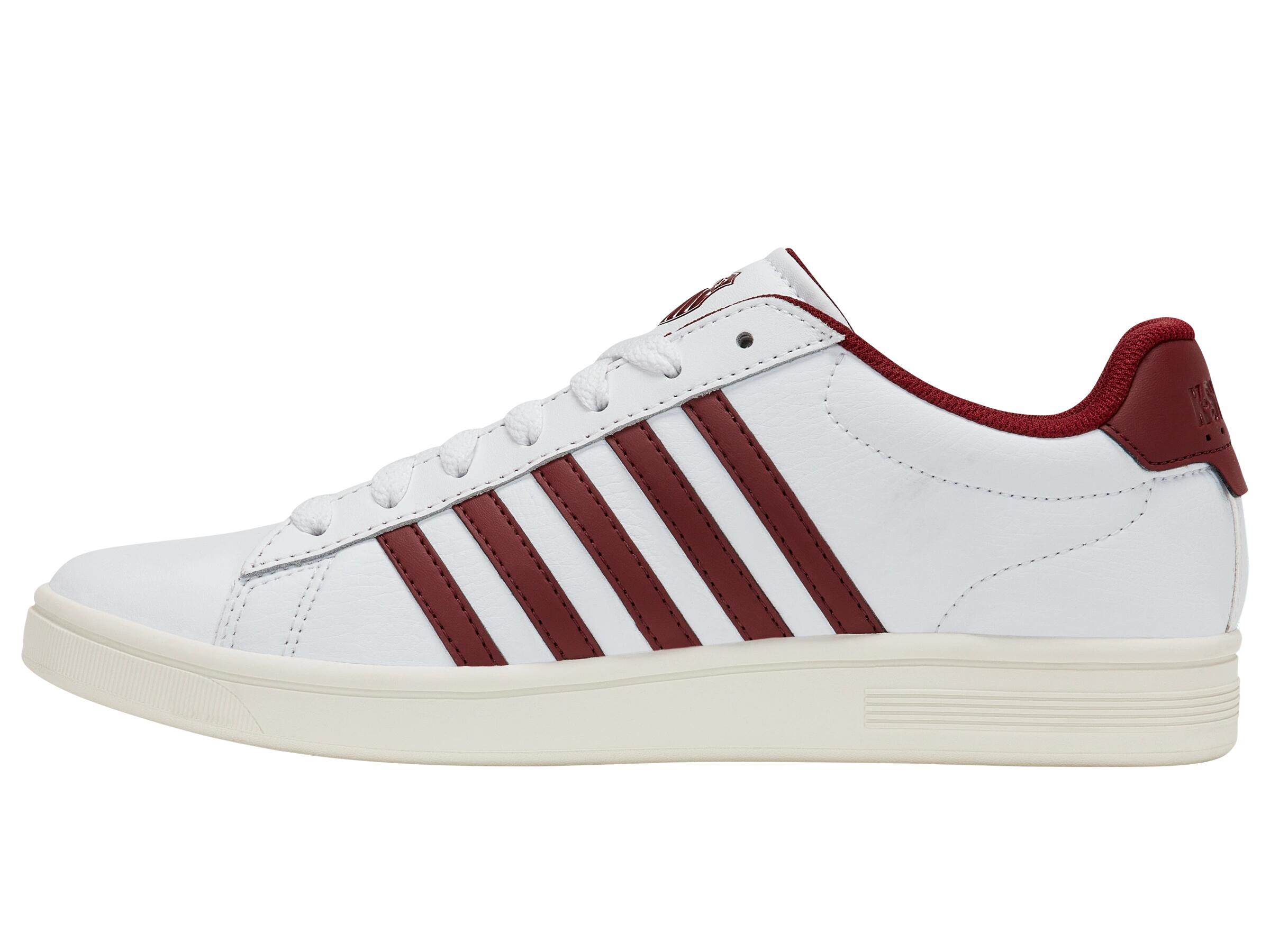 Zapatillas K-SWISS Court Tiebreak II para hombre en blanco con toques rojos 5/5