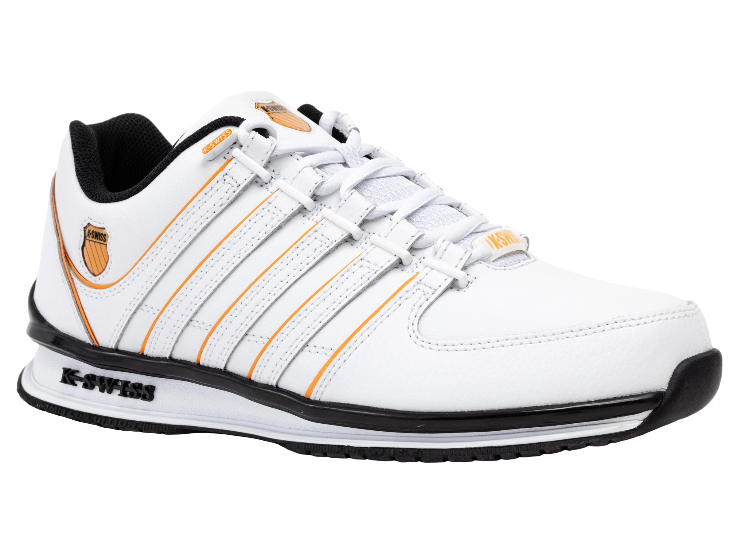 Zapatillas K-SWISS Rinzler Court hombre, blancas con acento naranja 2/5