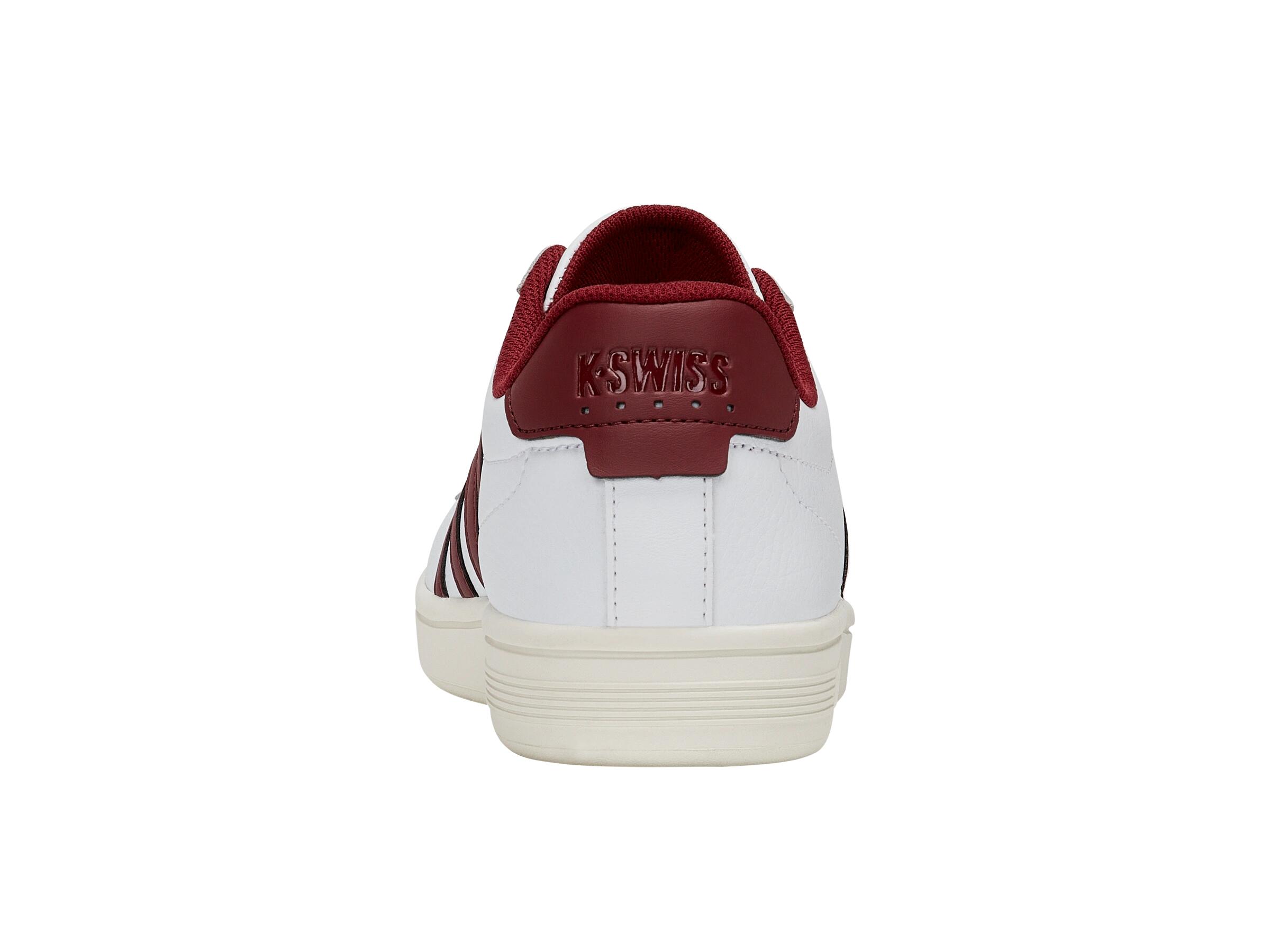 Zapatillas K-SWISS Court Tiebreak II para hombre en blanco con toques rojos 4/5