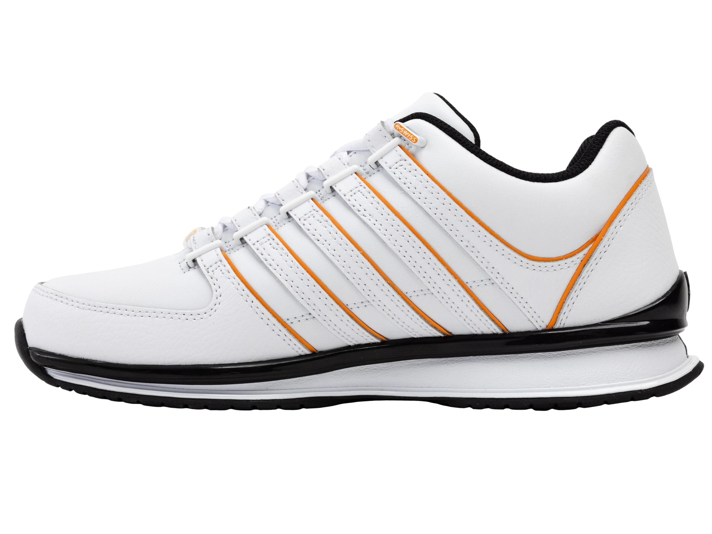 Zapatillas K-SWISS Rinzler Court hombre, blancas con acento naranja 5/5