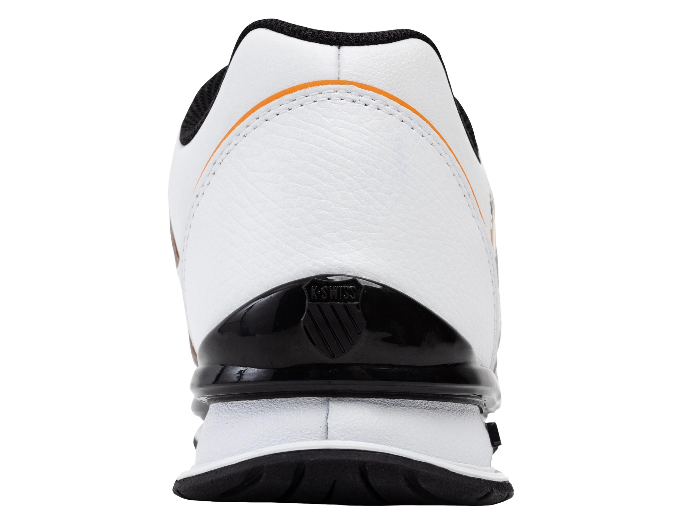 Zapatillas K-SWISS Rinzler Court hombre, blancas con acento naranja 4/5