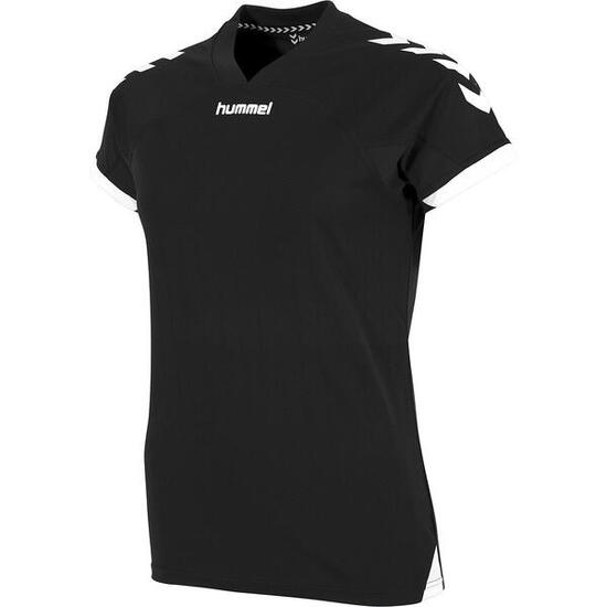 Hummel Fyn Maillot Manches Courtes Femmes - Noir / Blanc