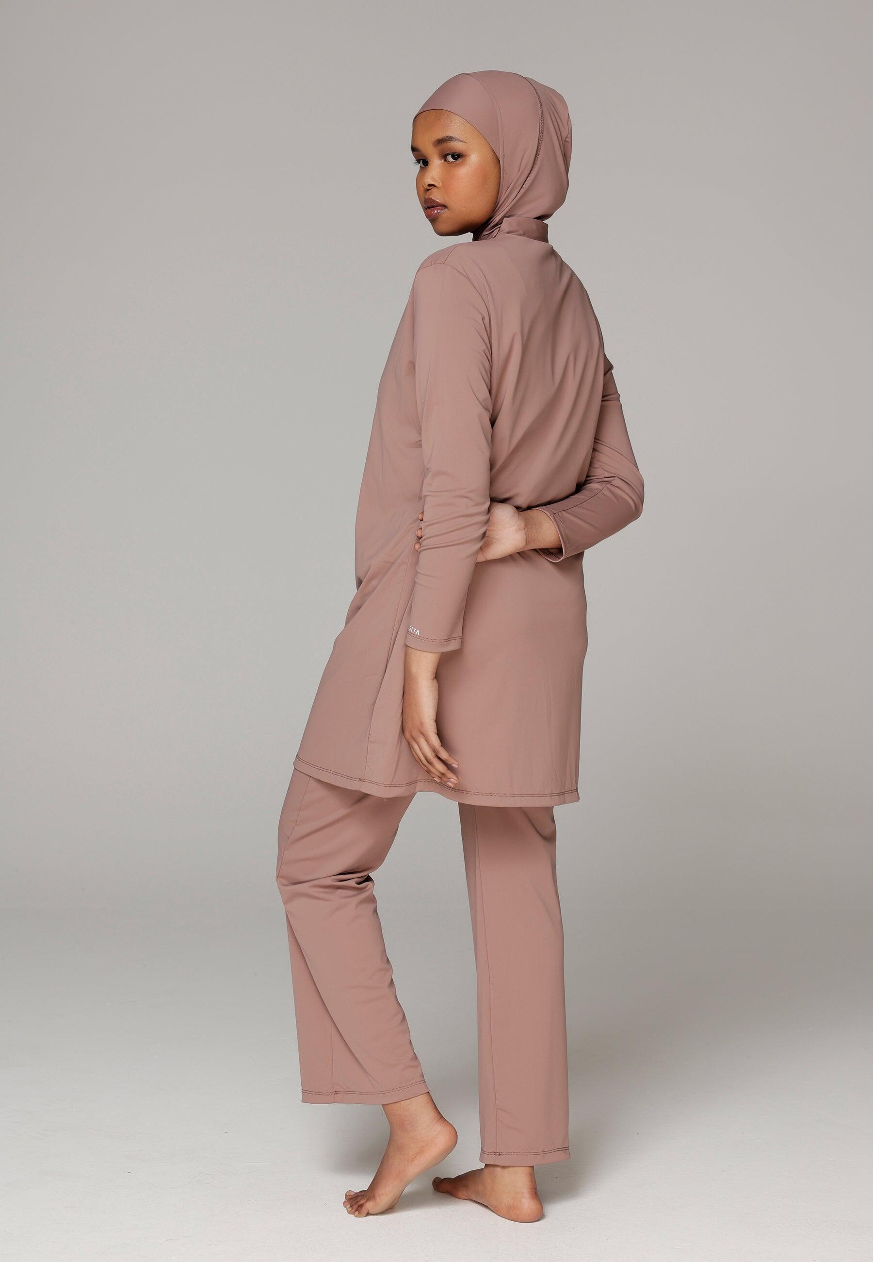 Dames Zwemkleding Ruimvallend Bedekt Zwempak met Broek 3/6