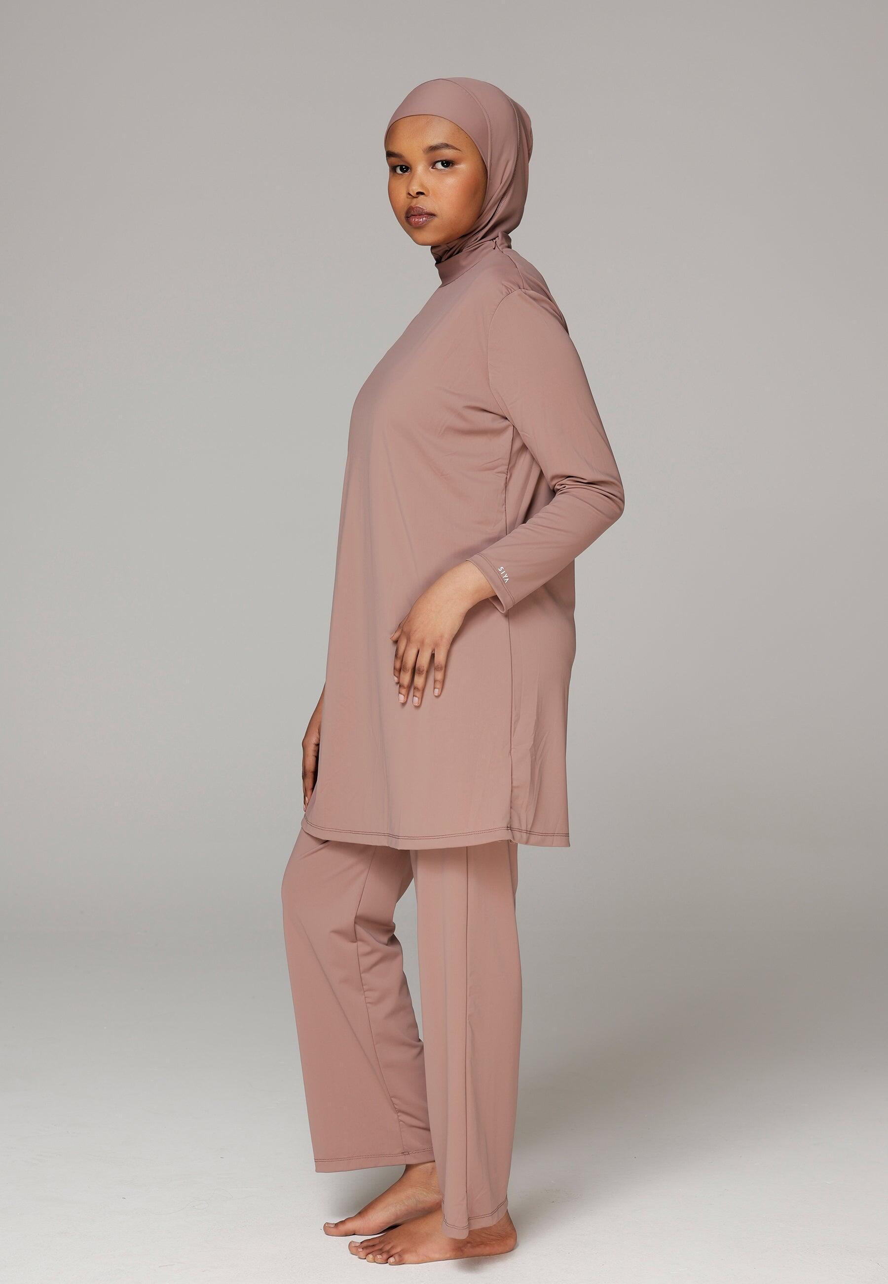 Dames Zwemkleding Ruimvallend Bedekt Zwempak met Broek 2/6