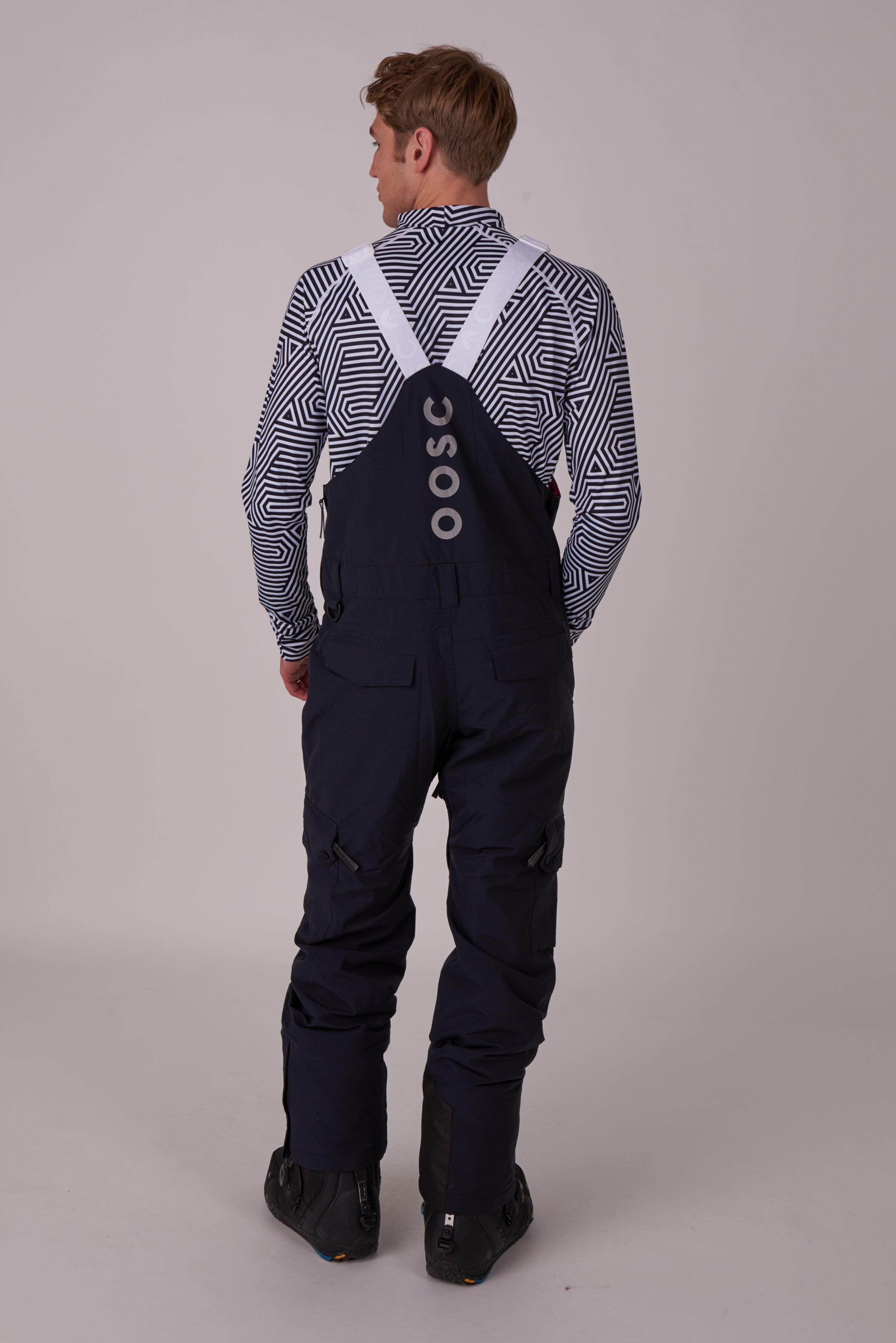Herren Ski & Snowboard Latzhose Wasserdicht Yeh Man Schwarz 2/7