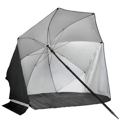Parasol de plage - Coupe-vent - 160cm - Noir