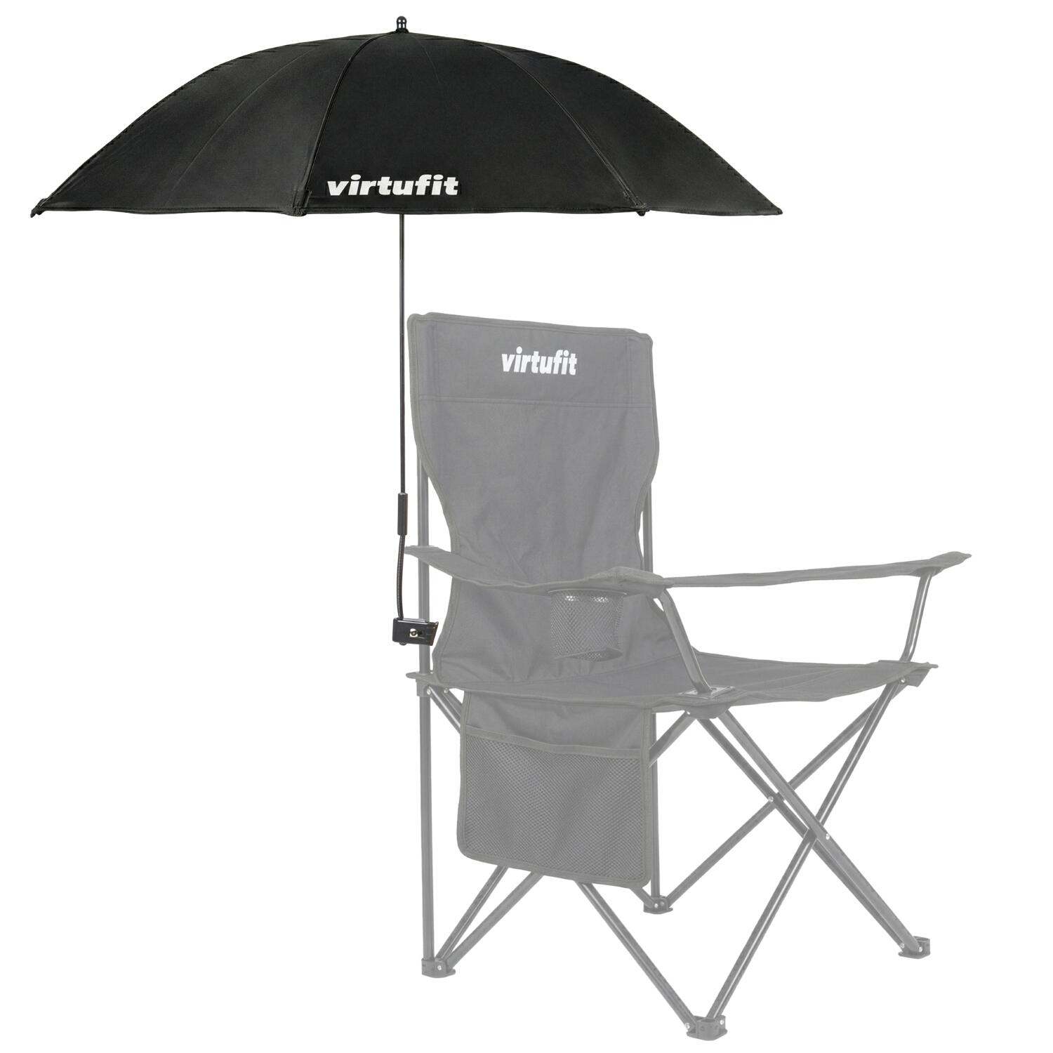 Universal-Stuhl-Sonnenschirm – Schwarz 6/8