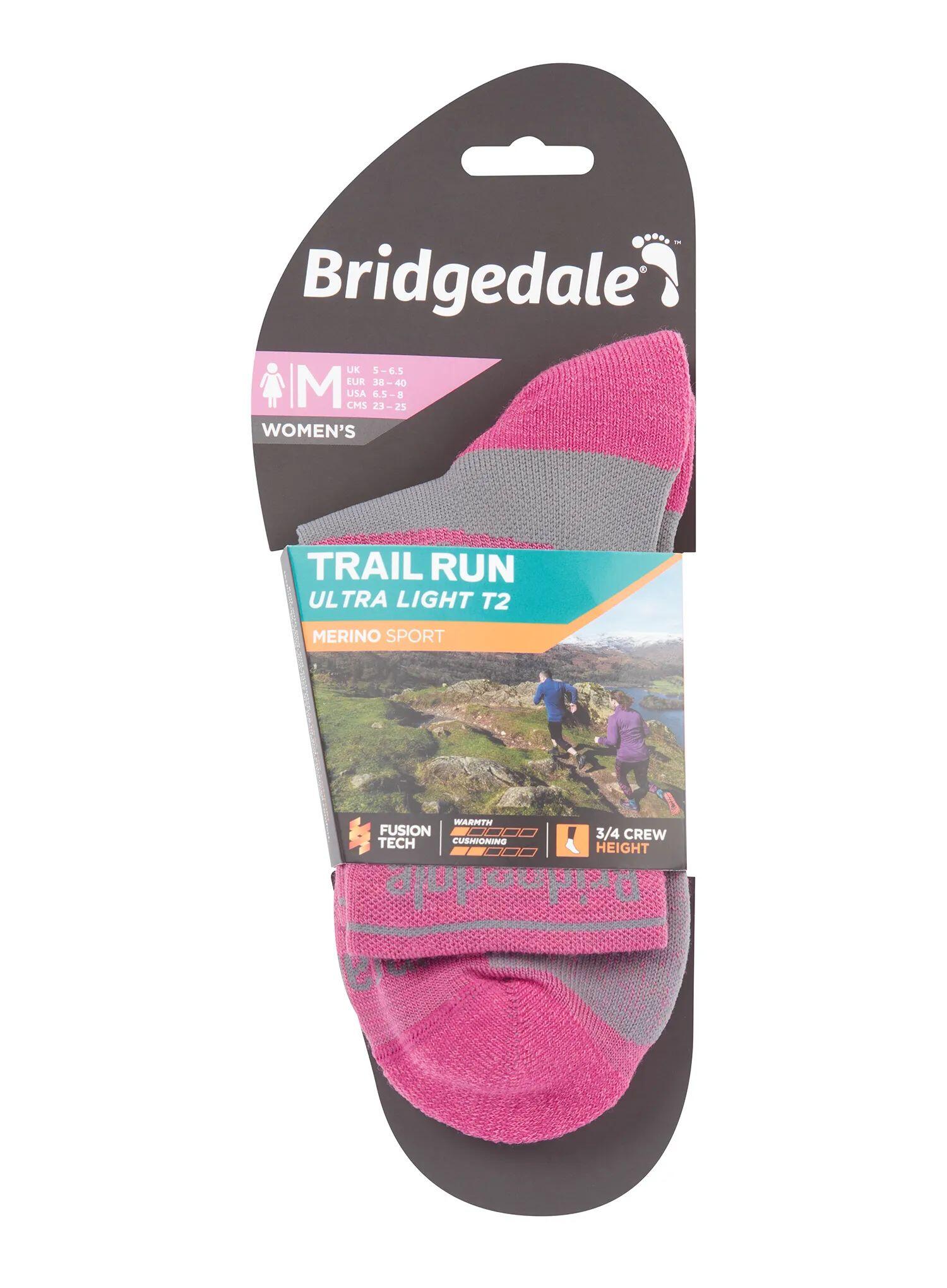 Skarpety damskie do biegania Bridgedale Ultralight T2 Merino Sport 3/4 Crew 2/5