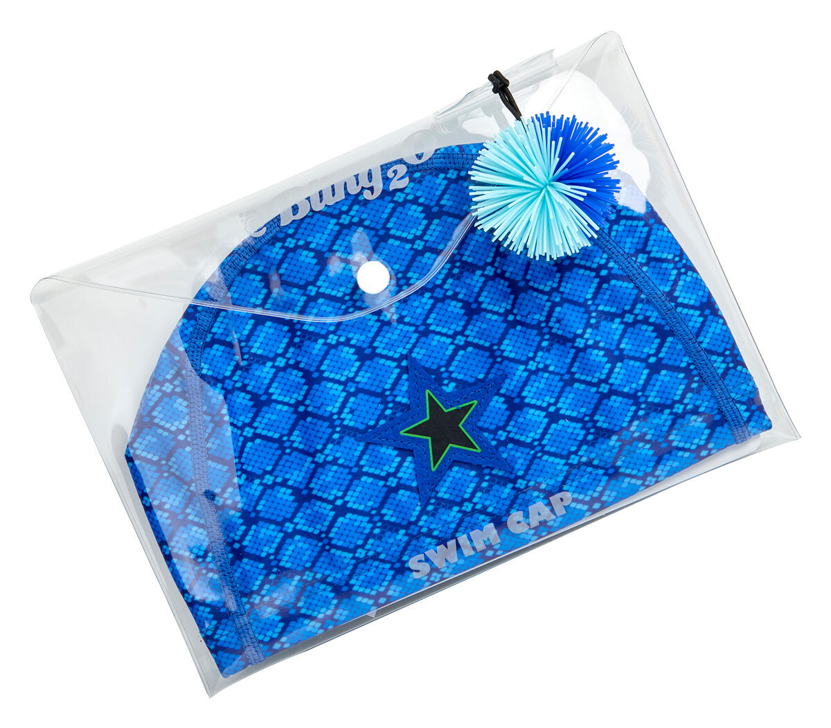 BONNET DE BAIN SERPENT 3+ Bleu Protection UV à 100 % dans un étui translucide 4/4