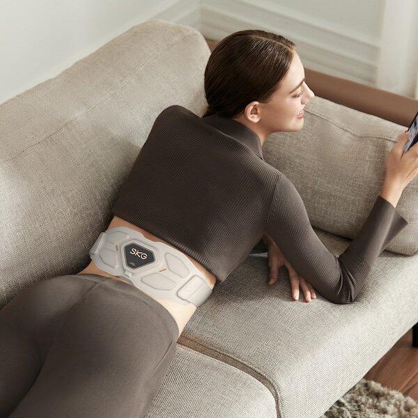 Appareil Taille & Dos Sans Fil Vibrations Chaleur & Lumière W9 Pro Blanc 6/8