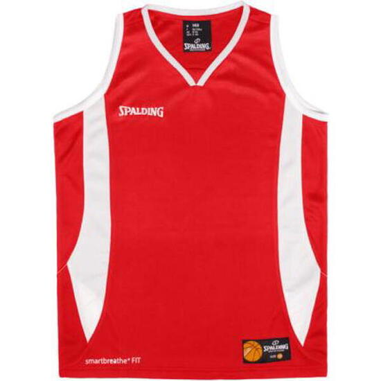 Spalding Jam Maillot de Basketball Enfants - Rouge / Blanc - 140
