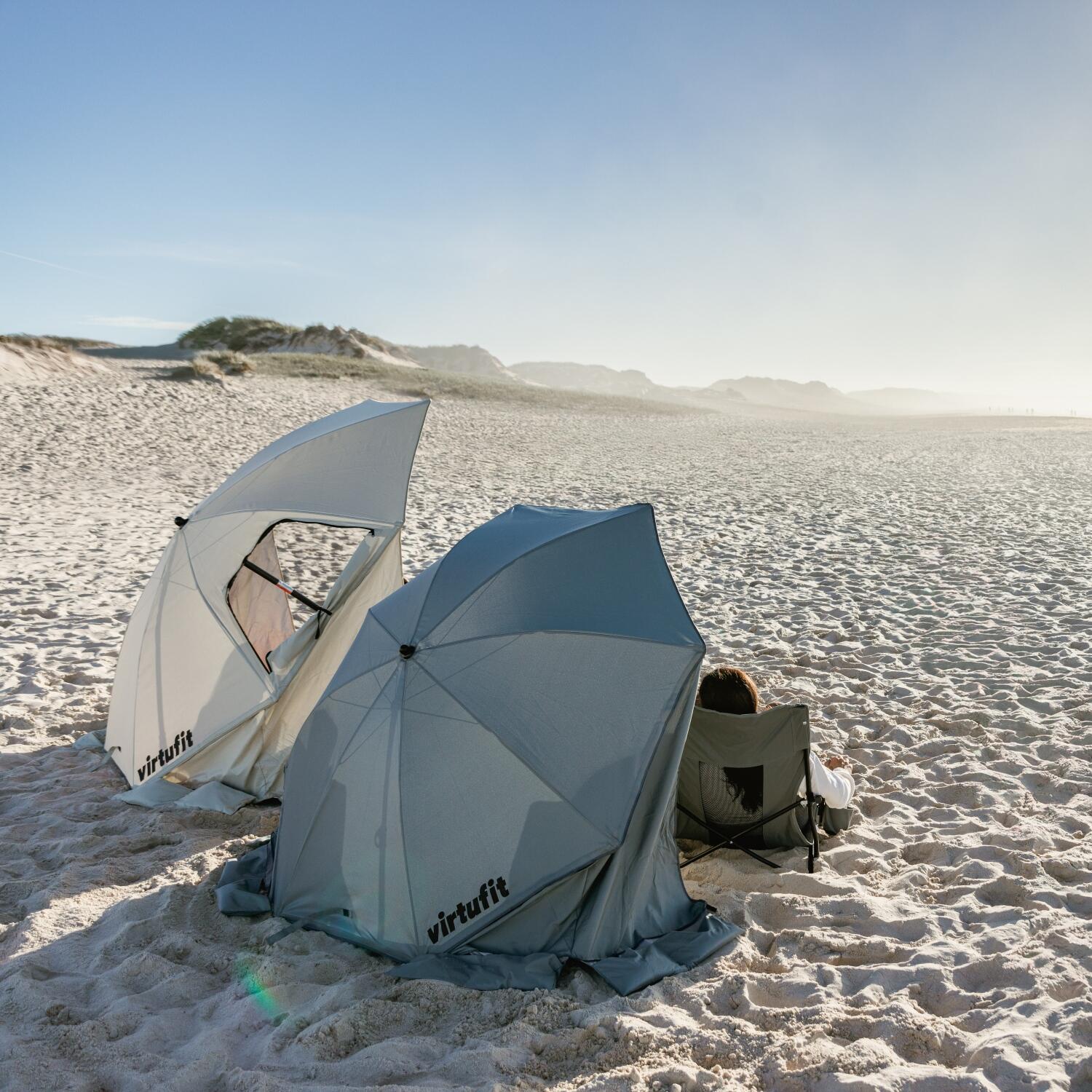 Strandparasol Premium - Windscherm - 200cm - Grijs 4/8