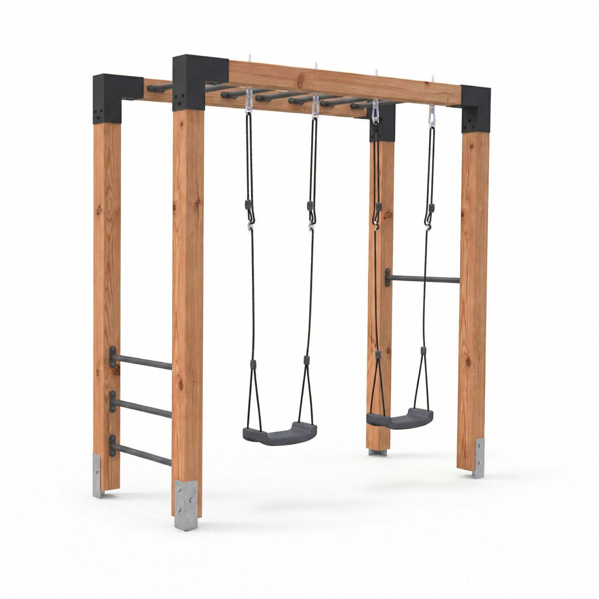 Linea Robust 110 barre de singe en bois avec balançoire double 5/7
