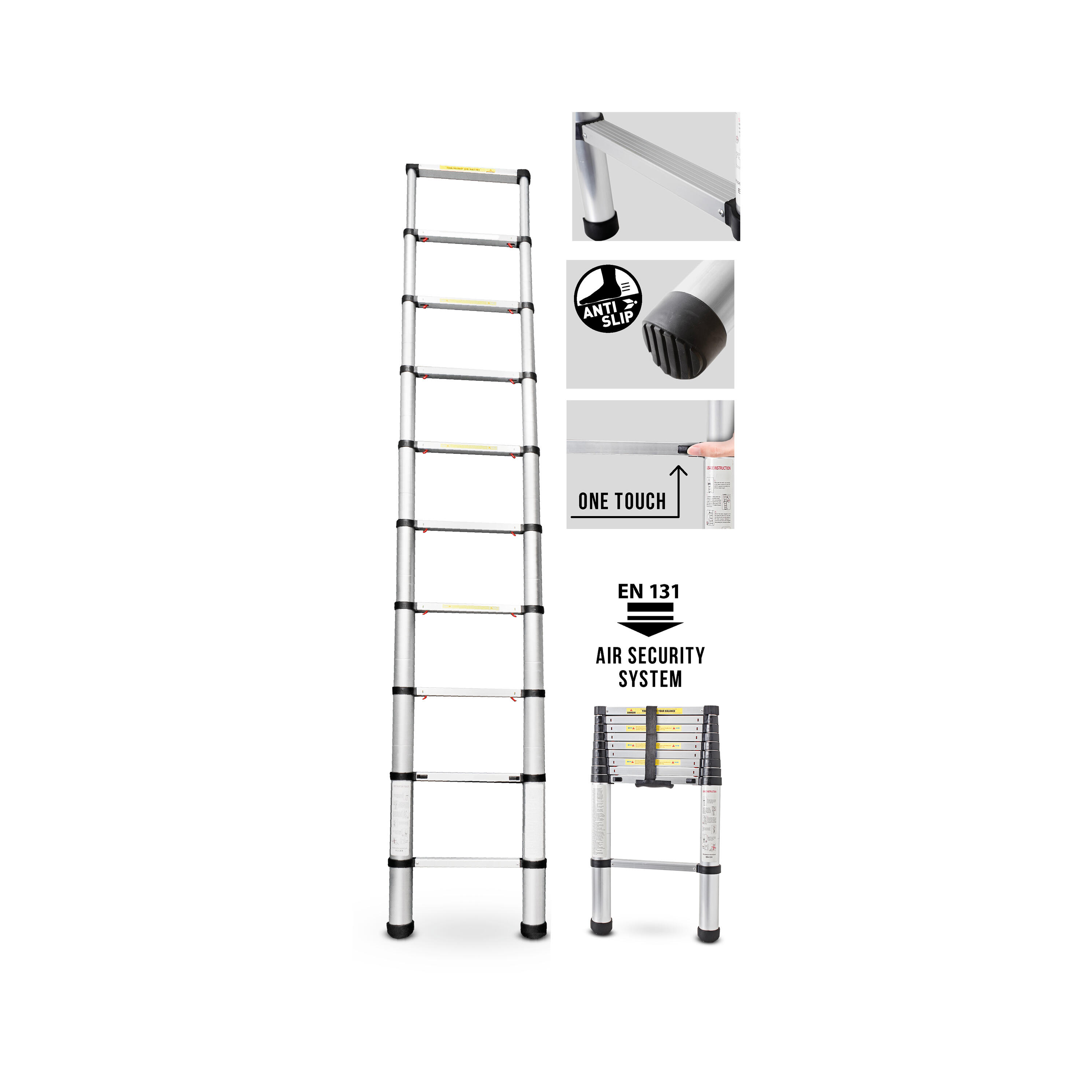 Brunner escala plegable para trabajo en altura ligera Laddy Air 7/7