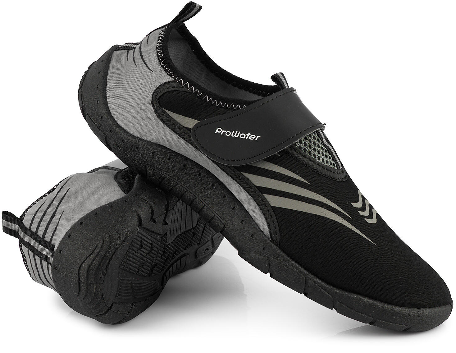 Buty do wody pływania na plażę rafę jeżowce na rzep szare 131M 6/7