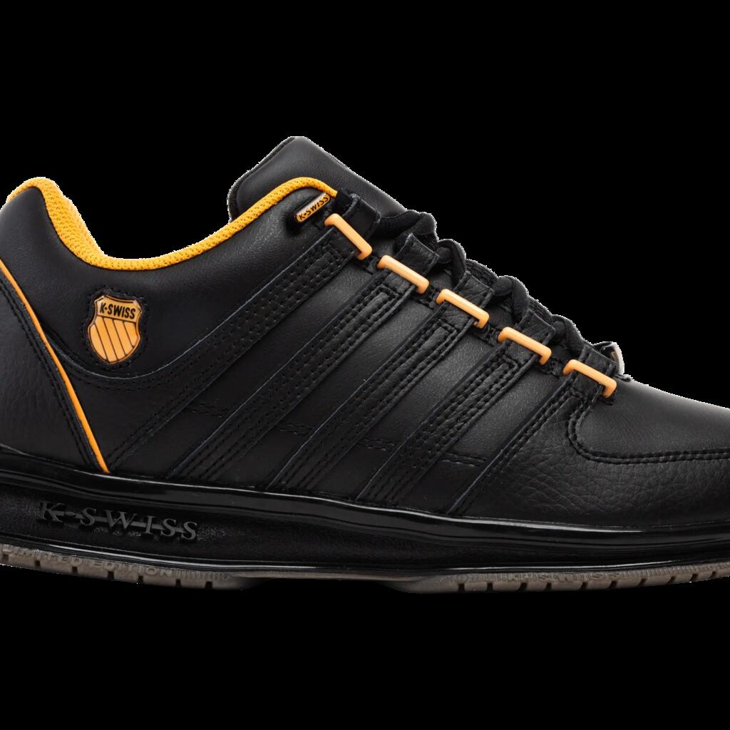 K-SWISS men''s low-top casual shoe, black-yellow