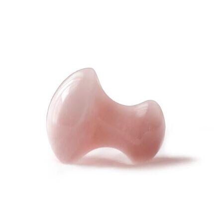 Pierre de massage Gua Sha en forme de champignon - rose quartz - lifting visage