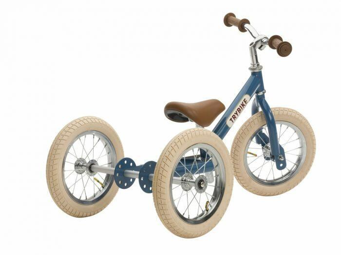 Trybike Steel 2-in-1 petrol blauw, 12" 3/4
